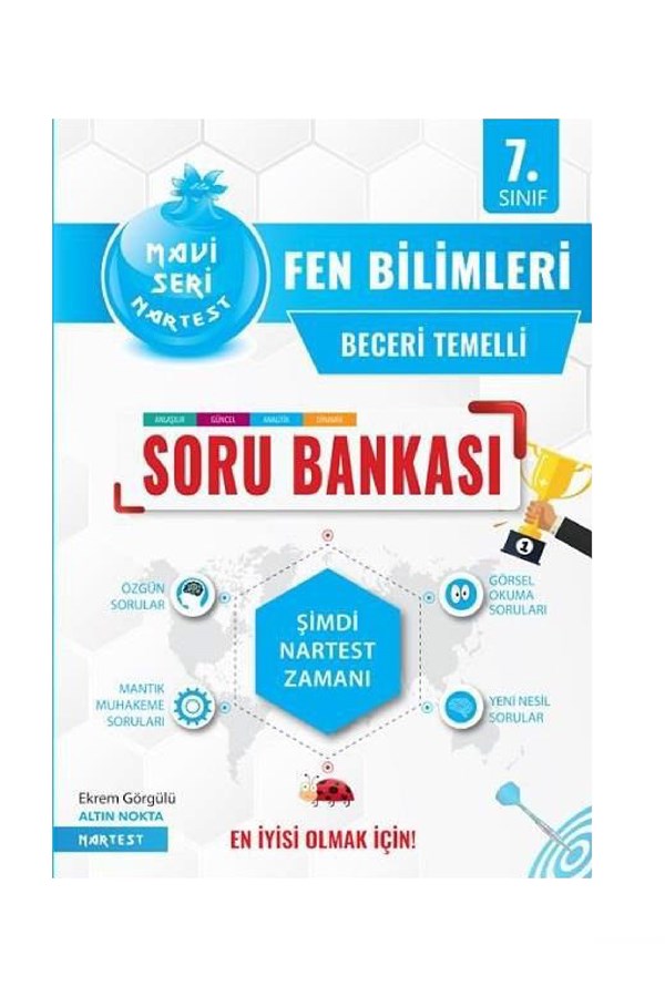 Nartest Yayınları 7.Sınıf Mavi Fen Bilimleri Soru Bankası