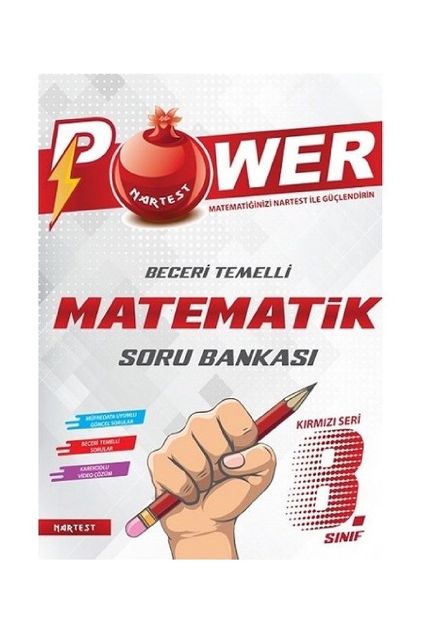 Nartest Yayınları 8.Sınıf Kırmızı Power Matematik Soru Bankası