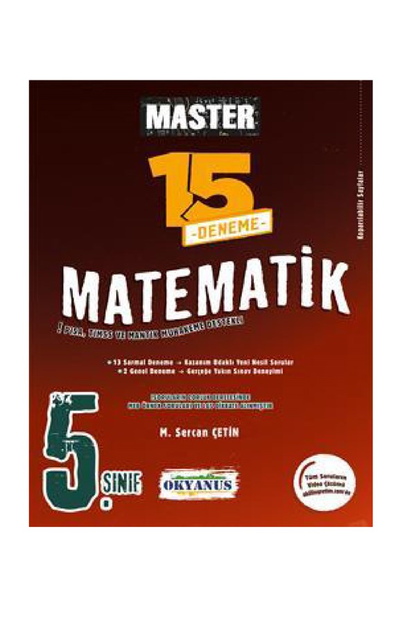 Okyanus Yayınları 5.Sınıf Master 15 Matematik Denemesi