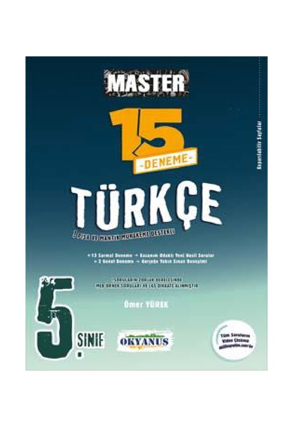 Okyanus Yayınları 5.Sınıf Master 15 Türkçe Denemesi