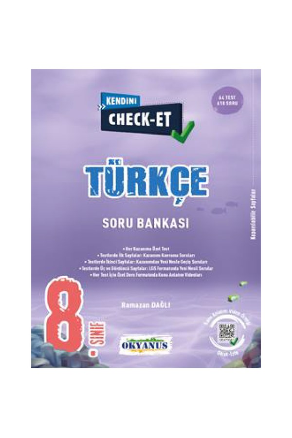 Okyanus Yayınları 8.Sınıf Kendini Check - Et Türkçe Soru Bankası