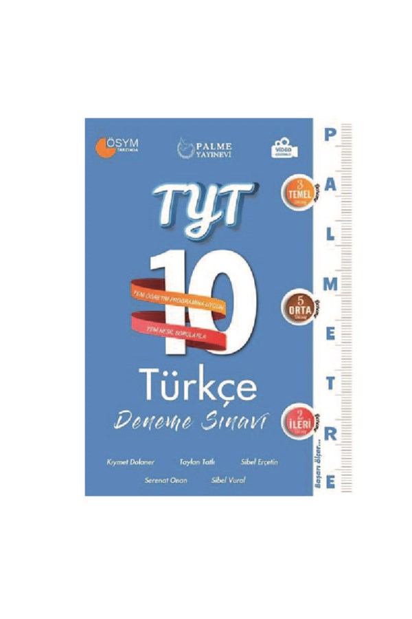 Palme Yayınevi Tyt 10 Türkçe Deneme Sınavı
