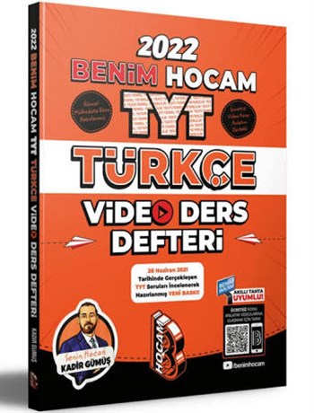 Benim Hocam Yayınları TYT Türkçe Video Ders Defteri