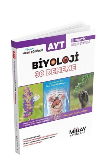 Miray Yayınları AYT Biyoloji 30 Deneme Video Çözümlü