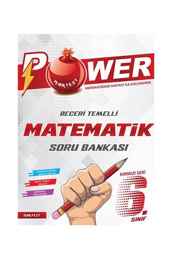 Nartest Yayınları 6.Sınıf Kırmızı Power Matematik Soru Bankası