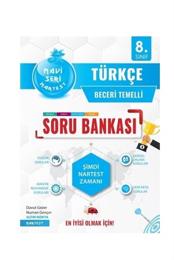 Nartest Yayınları 8.Sınıf Mavi Türkçe Soru Bankası