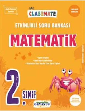 Okyanus Yayınları 2.Sınıf Etkinlikli SB Matematik Clas Mate