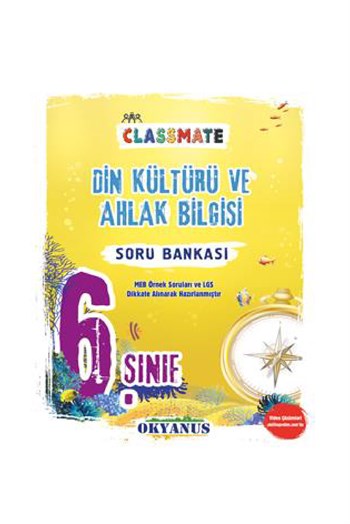 Okyanus Yayınları 6.Sınıf Classmate Din Kültür ve Ahlak Bilgisi Soru Bankası