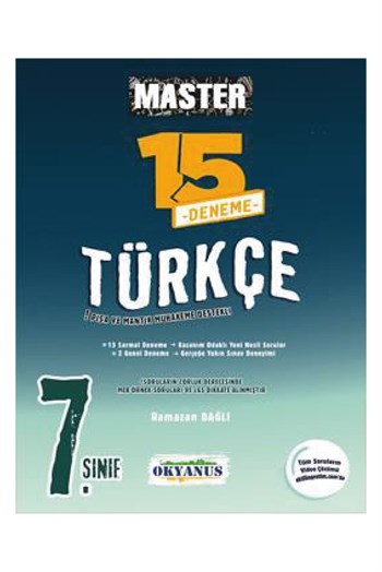 Okyanus Yayınları 7.Sınıf Master 15 Türkçe Denemesi