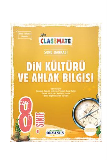 Okyanus Yayınları 8.Sınıf Classmate Din Kültürü ve Ahlak Bilgisi Soru Bankası